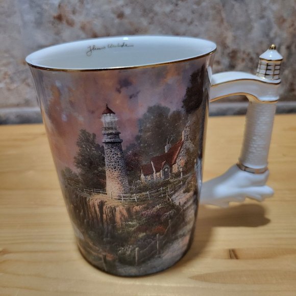VTG Thomas Kincade Lighthouse Mug The Light of Peace Bradford Edition 2002 - Picture 3 of 14